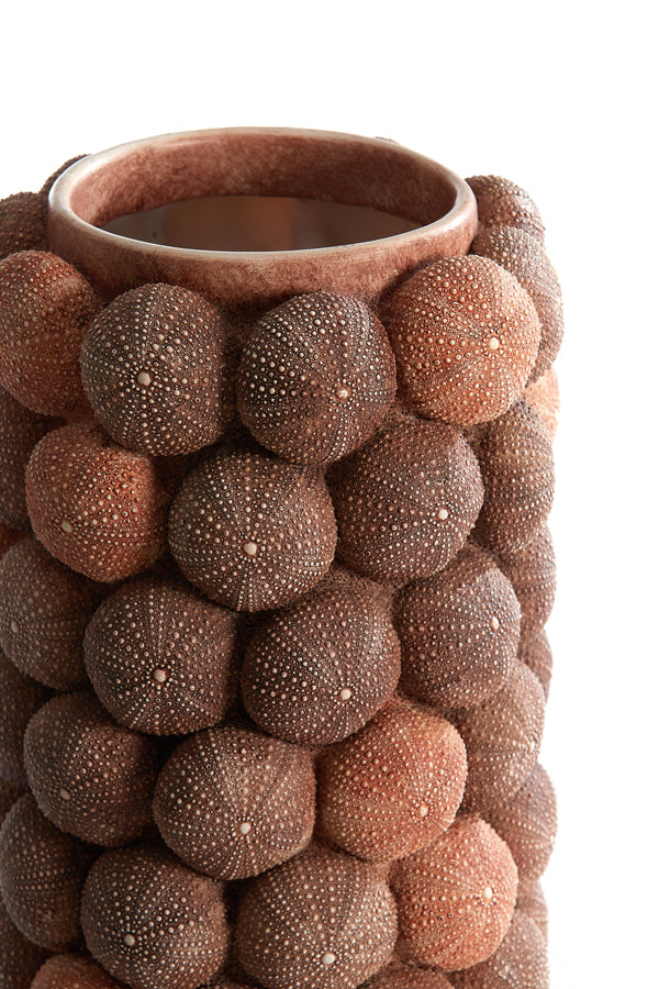Light & Living Accessories Vase deco 19x32,5 cm SEA URCHIN coral red+burgundy House of Isabella UK