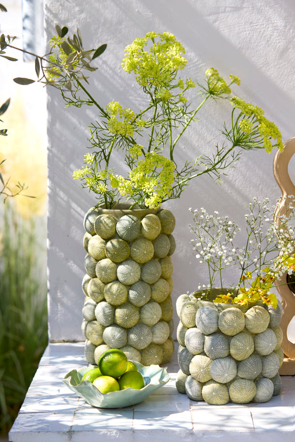 Light & Living Accessories Vase deco 19x32,5 cm SEA URCHIN green+dark green House of Isabella UK