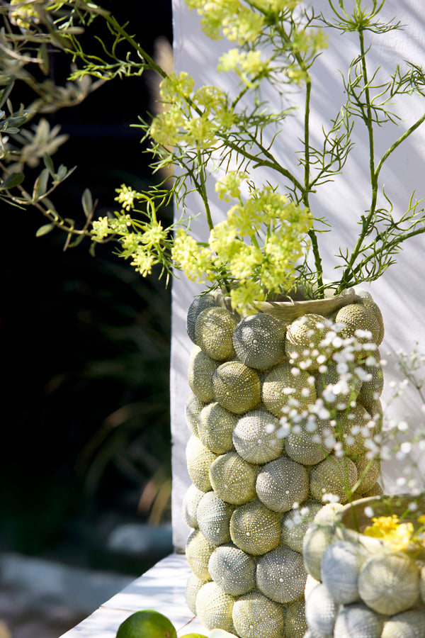 Light & Living Accessories Vase deco 19x32,5 cm SEA URCHIN green+dark green House of Isabella UK
