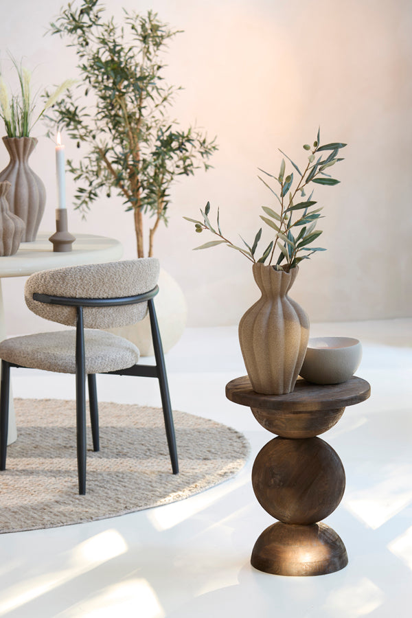 Light & Living Accessories Vase deco 19x35,5 cm SILLIAN ceramics matt brown House of Isabella UK