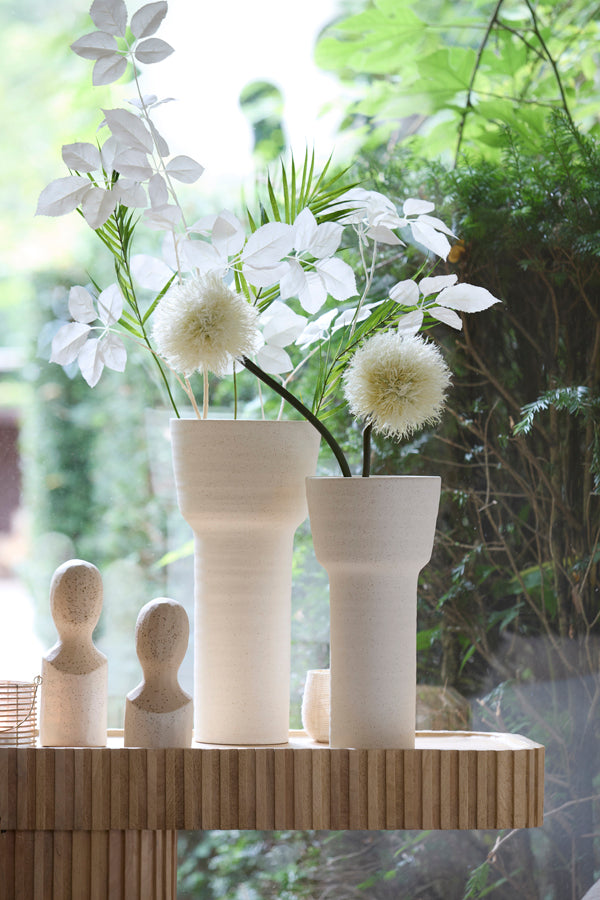 Light & Living Accessories Vase deco 19x38 cm ALSACIA ceramics matt cream House of Isabella UK