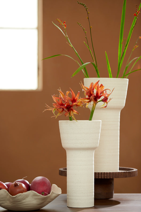 Light & Living Accessories Vase deco 19x38 cm ALSACIA ceramics matt cream House of Isabella UK