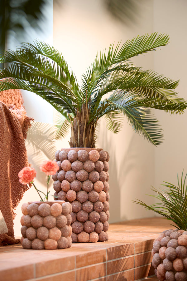 Light & Living Accessories Vase deco 20,5x18 cm SEA URCHIN coral red+burgundy House of Isabella UK