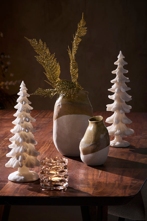 Light & Living Accessories Vase deco 20,5x20x33 cm YULARA ceramics brown+cream House of Isabella UK