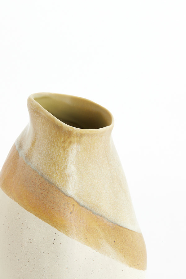 Light & Living Accessories Vase deco 20,5x20x33 cm YULARA ceramics brown+cream House of Isabella UK