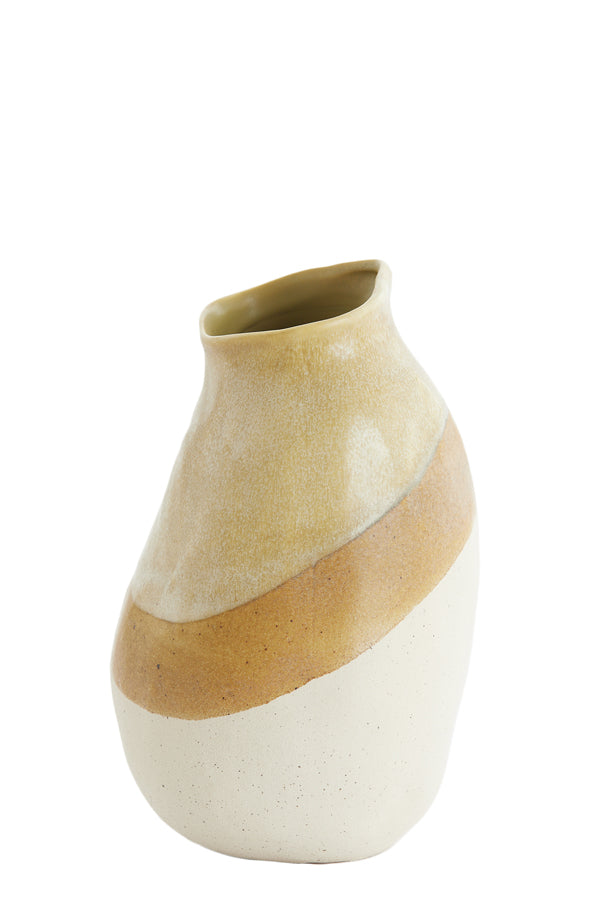Light & Living Accessories Vase deco 20,5x20x33 cm YULARA ceramics brown+cream House of Isabella UK