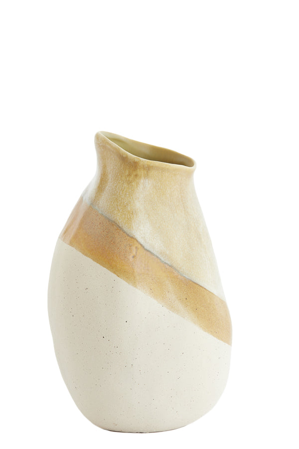 Light & Living Accessories Vase deco 20,5x20x33 cm YULARA ceramics brown+cream House of Isabella UK