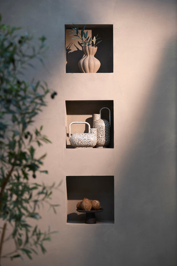 Light & Living Accessories Vase deco 20,5x24,5 cm SILLIAN ceramics matt brown House of Isabella UK