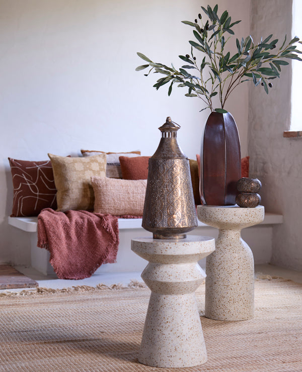 Light & Living Accessories Vase deco 20,5x45,5 cm SERRA ceramics matt dark red-brown House of Isabella UK