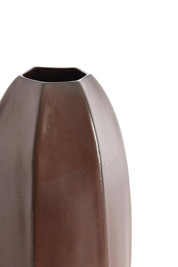 Light & Living Accessories Vase deco 20,5x45,5 cm SERRA ceramics matt dark red-brown House of Isabella UK