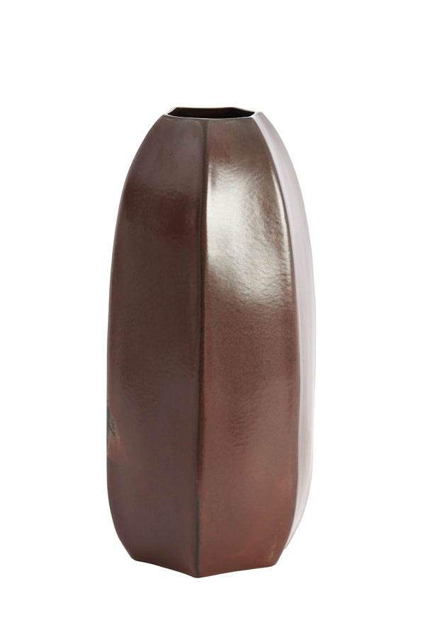 Light & Living Accessories Vase deco 20,5x45,5 cm SERRA ceramics matt dark red-brown House of Isabella UK