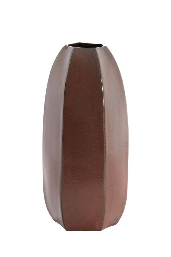Light & Living Accessories Vase deco 20,5x45,5 cm SERRA ceramics matt dark red-brown House of Isabella UK