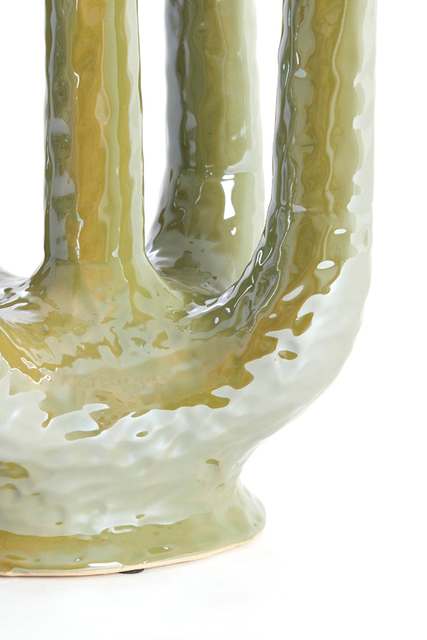 Light & Living Accessories Vase deco 20x14x25 cm LEONJO ceramics oil light green House of Isabella UK
