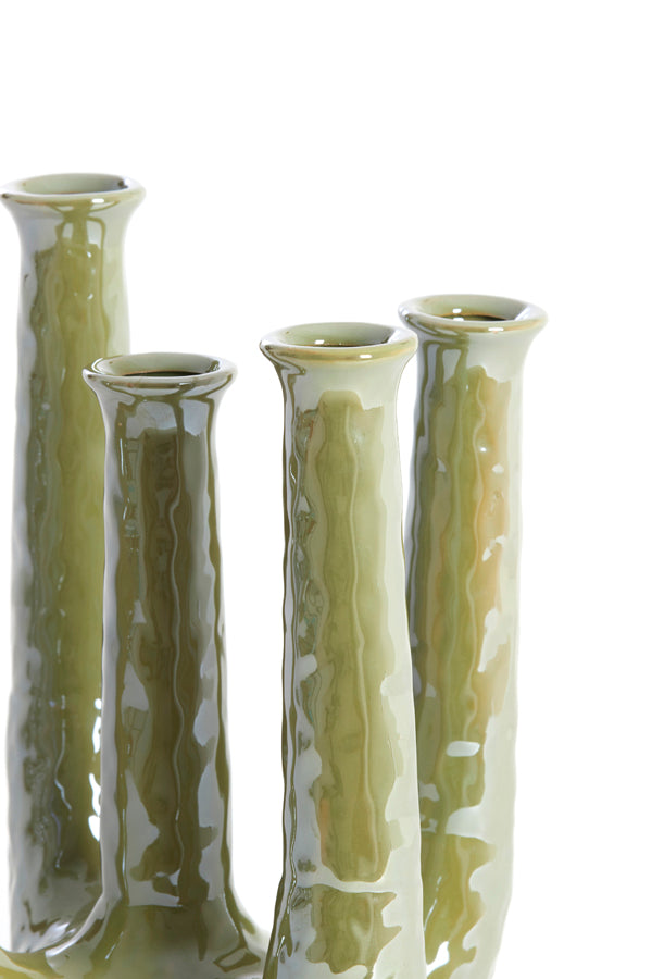 Light & Living Accessories Vase deco 20x14x25 cm LEONJO ceramics oil light green House of Isabella UK