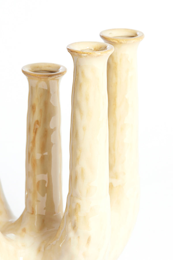 Light & Living Accessories Vase deco 20x14x25 cm LEONJO ceramics sand-beige House of Isabella UK