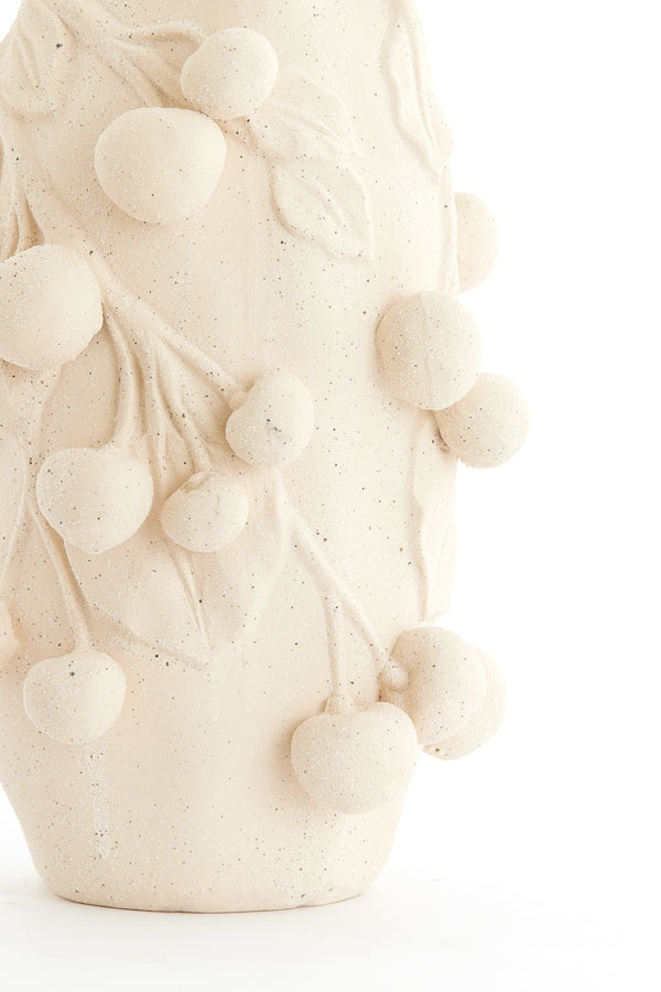 Light & Living Accessories Vase deco 20x19,5x30,5 cm CHERRY ceramics matt cream House of Isabella UK