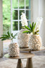 Light & Living Accessories Vase deco 20x21 cm UBATE bamboo+shell cream+brown House of Isabella UK