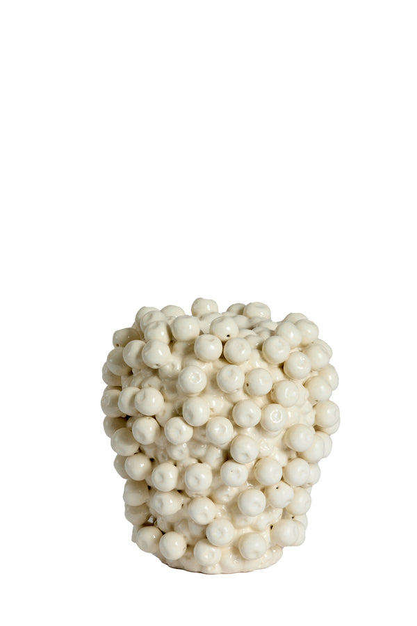 Light & Living Accessories Vase deco 20x22,5 cm BERRIES ceramics cream House of Isabella UK