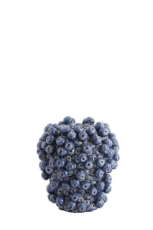 Light & Living Accessories Vase deco 20x22,5 cm BERRIES ceramics dark blue House of Isabella UK