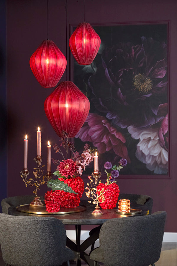 Light & Living Accessories Vase deco 20x22,5 cm BERRIES ceramics red House of Isabella UK
