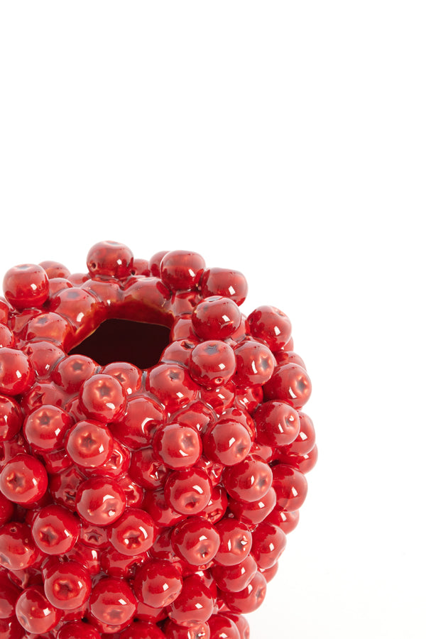 Light & Living Accessories Vase deco 20x22,5 cm BERRIES ceramics red House of Isabella UK