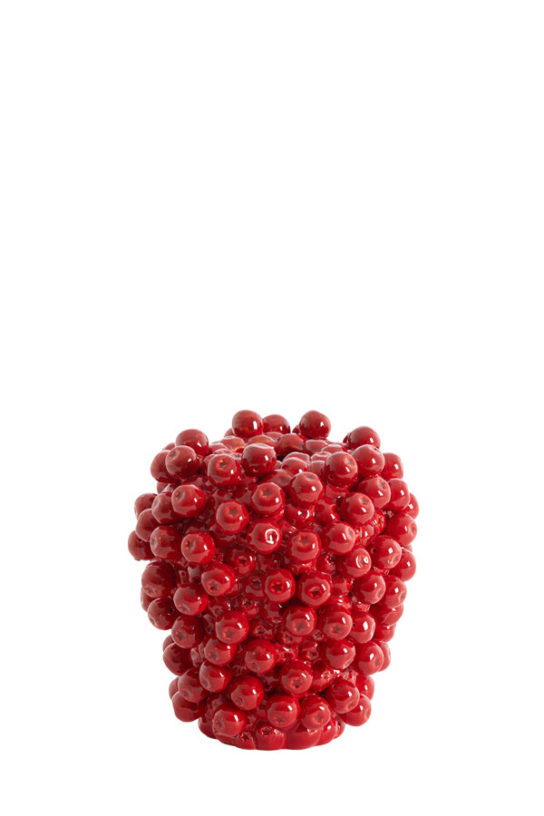 Light & Living Accessories Vase deco 20x22,5 cm BERRIES ceramics red House of Isabella UK