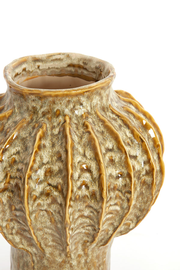 Light & Living Accessories Vase deco 20x24 cm HAKONE ceramics olive green House of Isabella UK
