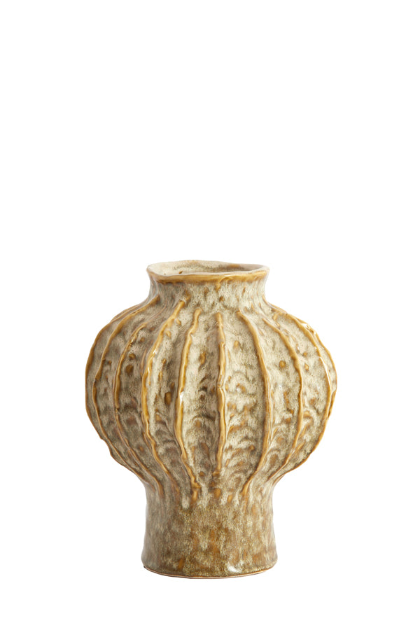 Light & Living Accessories Vase deco 20x24 cm HAKONE ceramics olive green House of Isabella UK