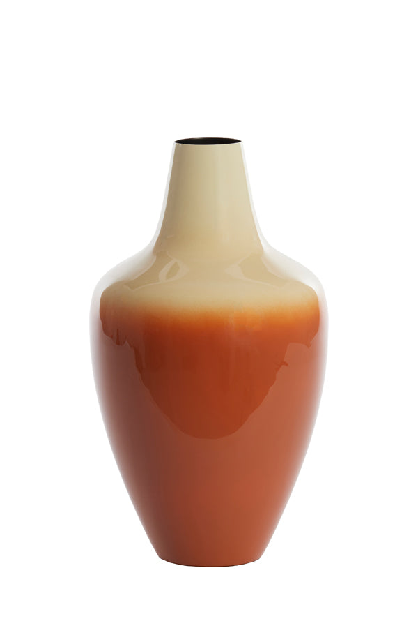 Light & Living Accessories Vase deco 20x36 cm VELHO cream+dark orange House of Isabella UK