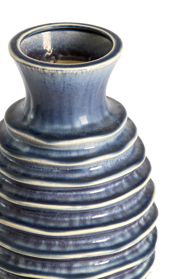 Light & Living Accessories Vase deco 20x40,5 cm PREDOSA ceramics blue House of Isabella UK