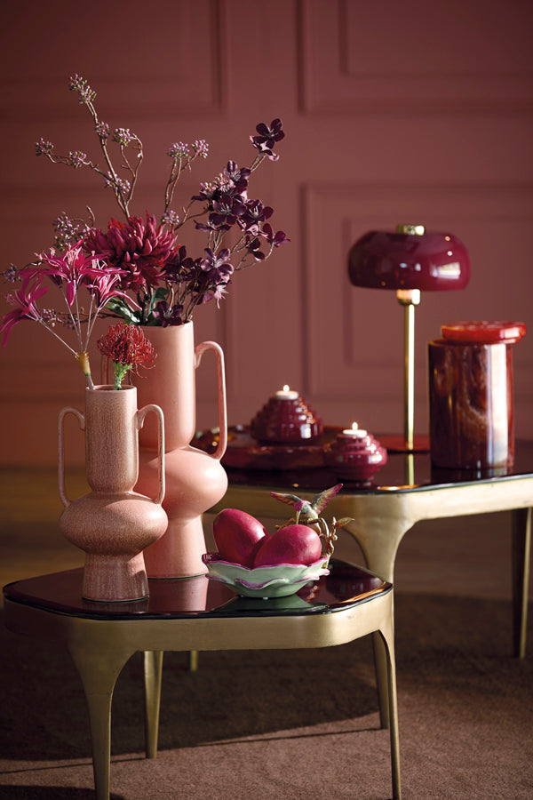 Light & Living Accessories Vase deco 20x40 cm OTARU ceramics coral-red House of Isabella UK