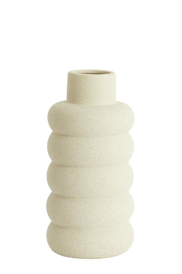 Light & Living Accessories Vase deco 20x42 cm TRIORA ceramics matt cream House of Isabella UK