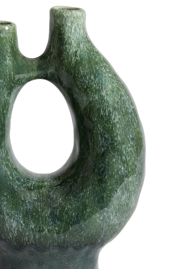 Light & Living Accessories Vase deco 21,5x11,5x30 cm KATHA ceramics petrol House of Isabella UK