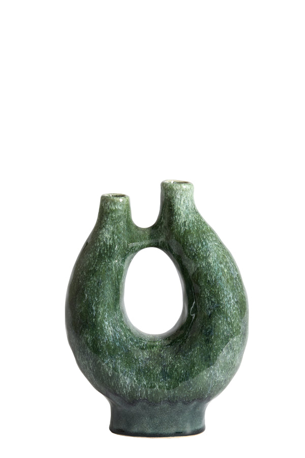 Light & Living Accessories Vase deco 21,5x11,5x30 cm KATHA ceramics petrol House of Isabella UK