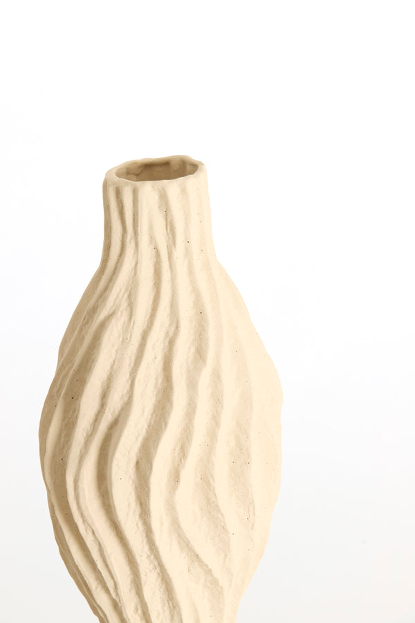 Light & Living Accessories Vase deco 21,5x21x76 cm VANIA ceramics cream House of Isabella UK