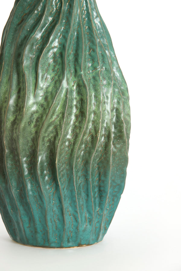 Light & Living Accessories Vase deco 21,5x21x76 cm VANIA ceramics petrol House of Isabella UK