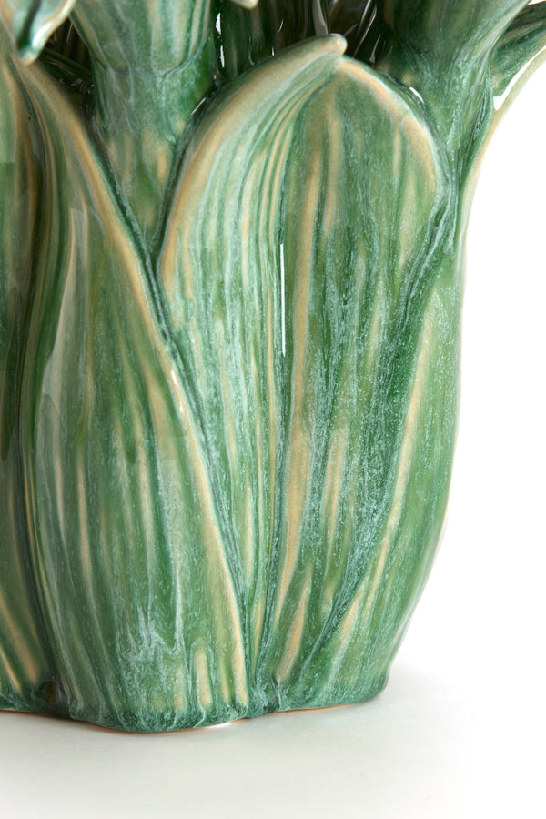 Light & Living Accessories Vase deco 21,5x23,5 cm SAMPAGA ceramics blue-green House of Isabella UK