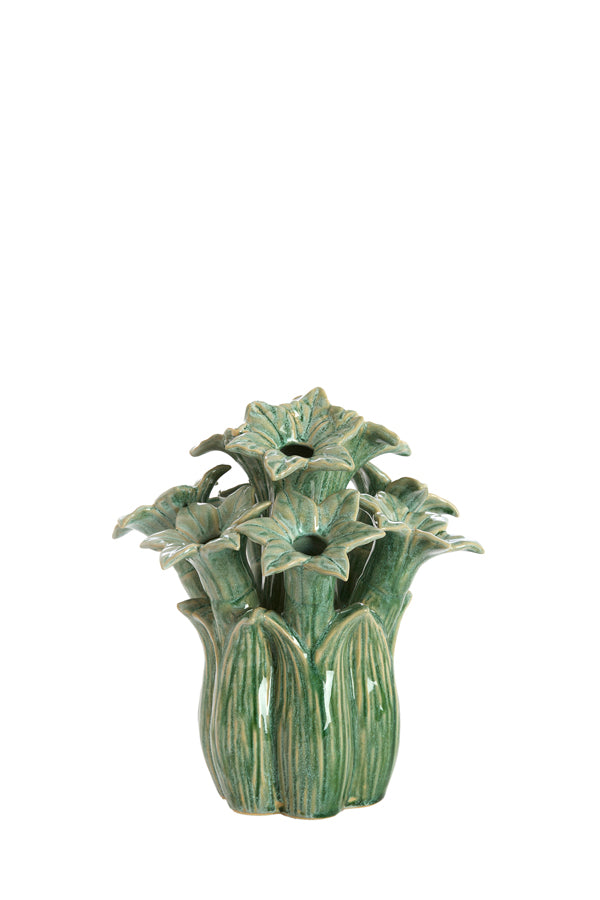 Light & Living Accessories Vase deco 21,5x23,5 cm SAMPAGA ceramics blue-green House of Isabella UK