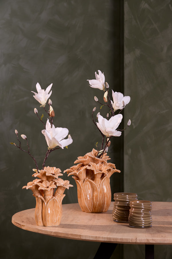 Light & Living Accessories Vase deco 21,5x23,5 cm SAMPAGA ceramics orange House of Isabella UK