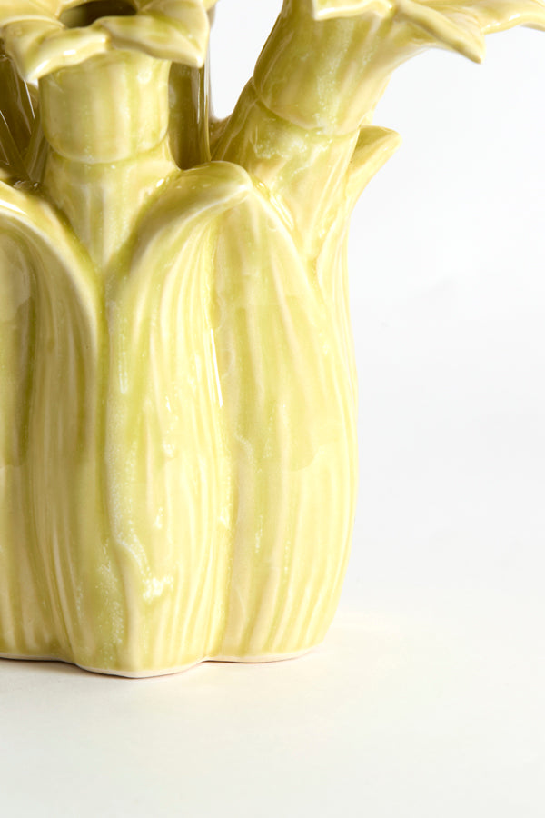 Light & Living Accessories Vase deco 21,5x23,5 cm SAMPAGA ceramics yellow-green House of Isabella UK