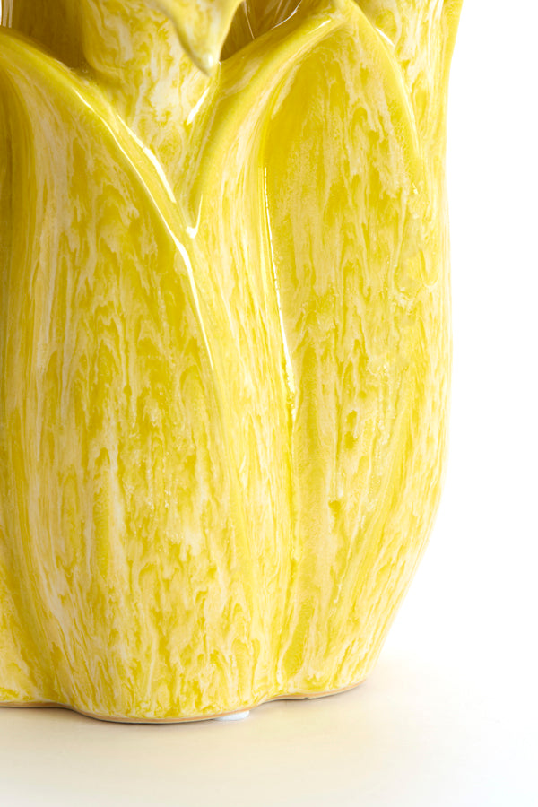 Light & Living Accessories Vase deco 21,5x23,5 cm SAMPAGA ceramics yellow House of Isabella UK