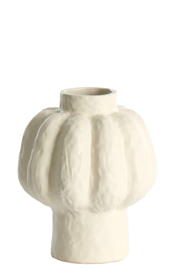 Light & Living Accessories Vase deco 21,5x25 cm ALIVERI ceramics matt white House of Isabella UK