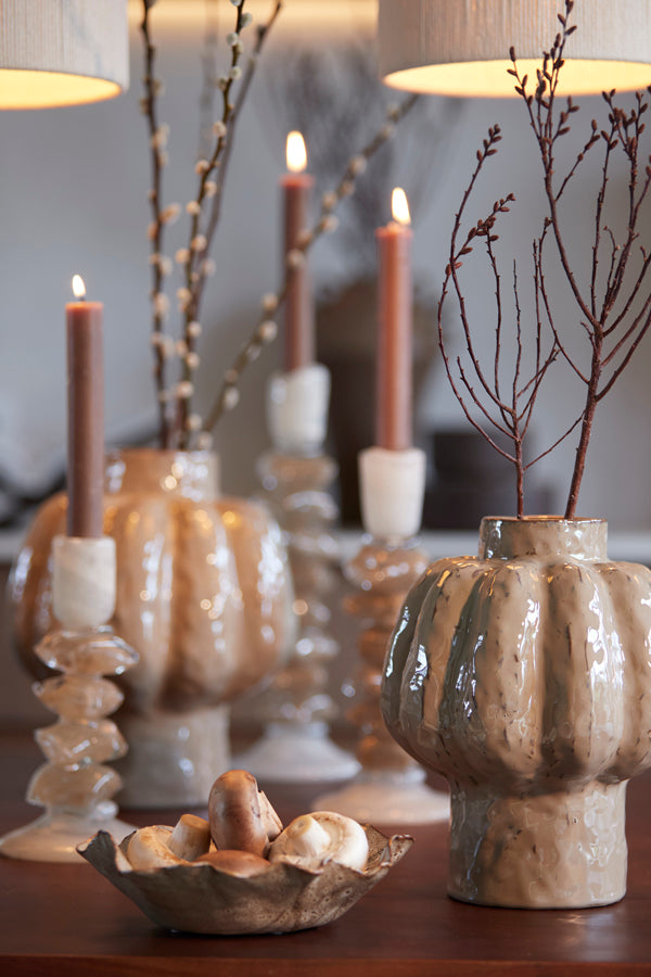 Light & Living Accessories Vase deco 21,5x25 cm ALIVERI ceramics taupe House of Isabella UK