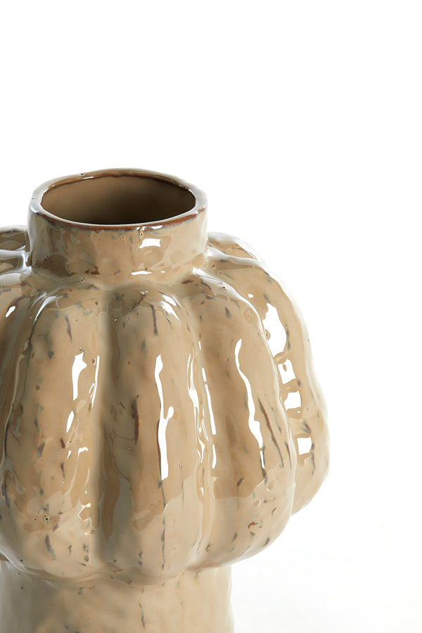 Light & Living Accessories Vase deco 21,5x25 cm ALIVERI ceramics taupe House of Isabella UK