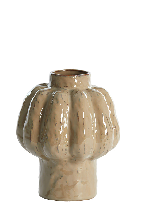 Light & Living Accessories Vase deco 21,5x25 cm ALIVERI ceramics taupe House of Isabella UK