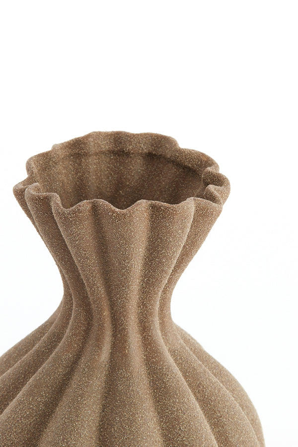 Light & Living Accessories Vase deco 21,5x40,5 cm SILLIAN ceramics matt brown House of Isabella UK