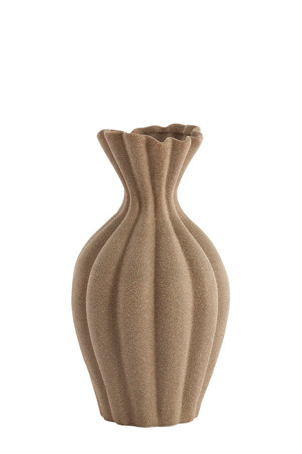 Light & Living Accessories Vase deco 21,5x40,5 cm SILLIAN ceramics matt brown House of Isabella UK