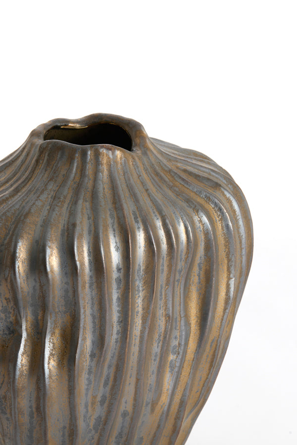Light & Living Accessories Vase deco 21x13x25 cm VECHHIA ceramics antique bronze House of Isabella UK