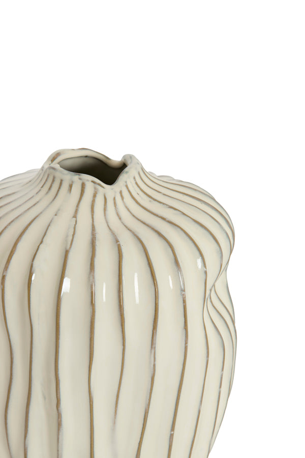 Light & Living Accessories Vase deco 21x13x25 cm VECHHIA ceramics cream House of Isabella UK