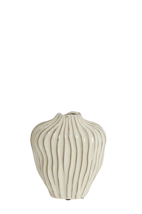 Light & Living Accessories Vase deco 21x13x25 cm VECHHIA ceramics cream House of Isabella UK